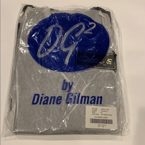 NWT DG2 by Diane Gilman Asymmetric Sequin Blouse - Picture 2 of 3